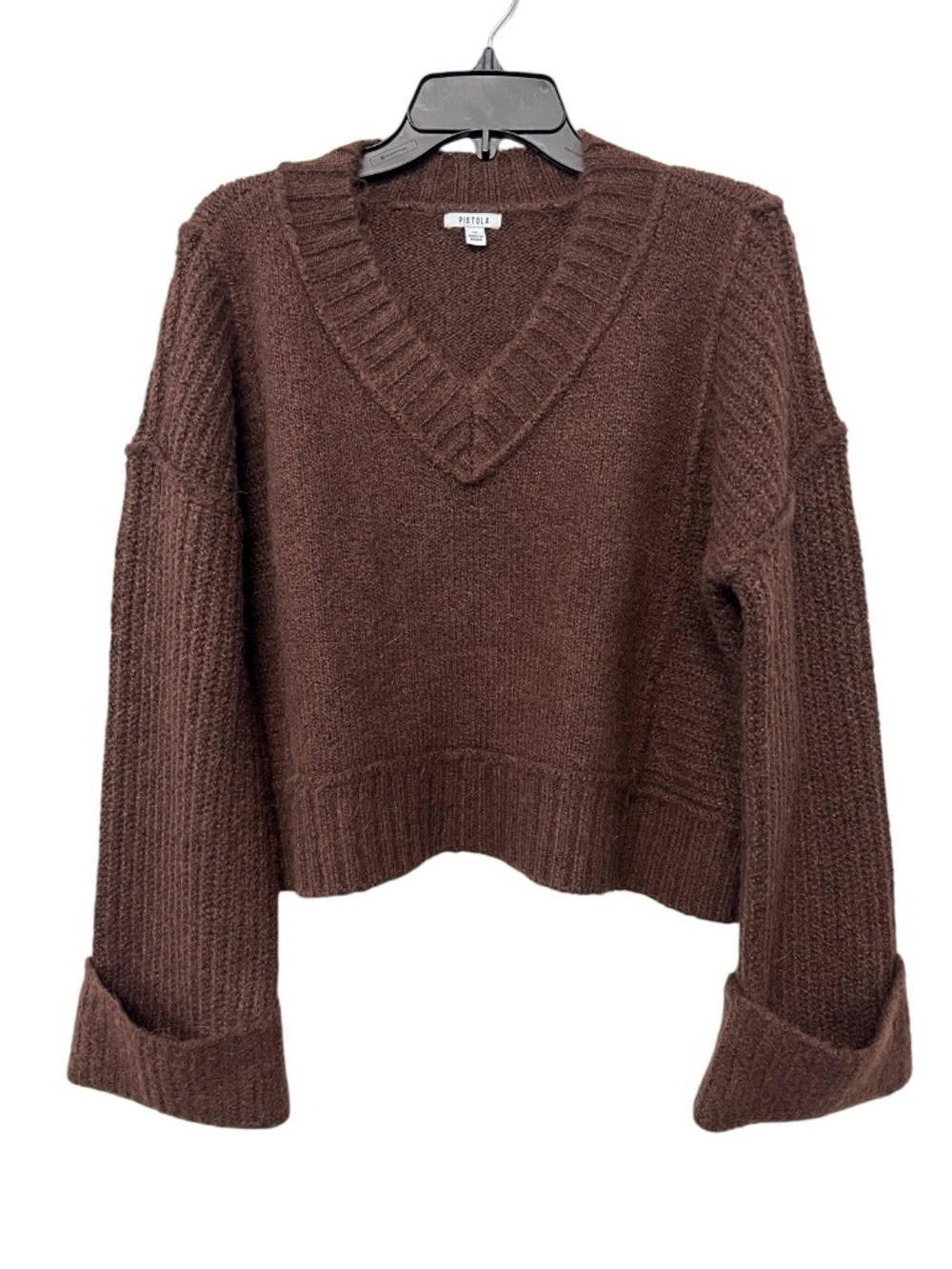 Pistola Women’s Joy Sweater Brown Dark Roast Alpaca Wool Size Medium nwot